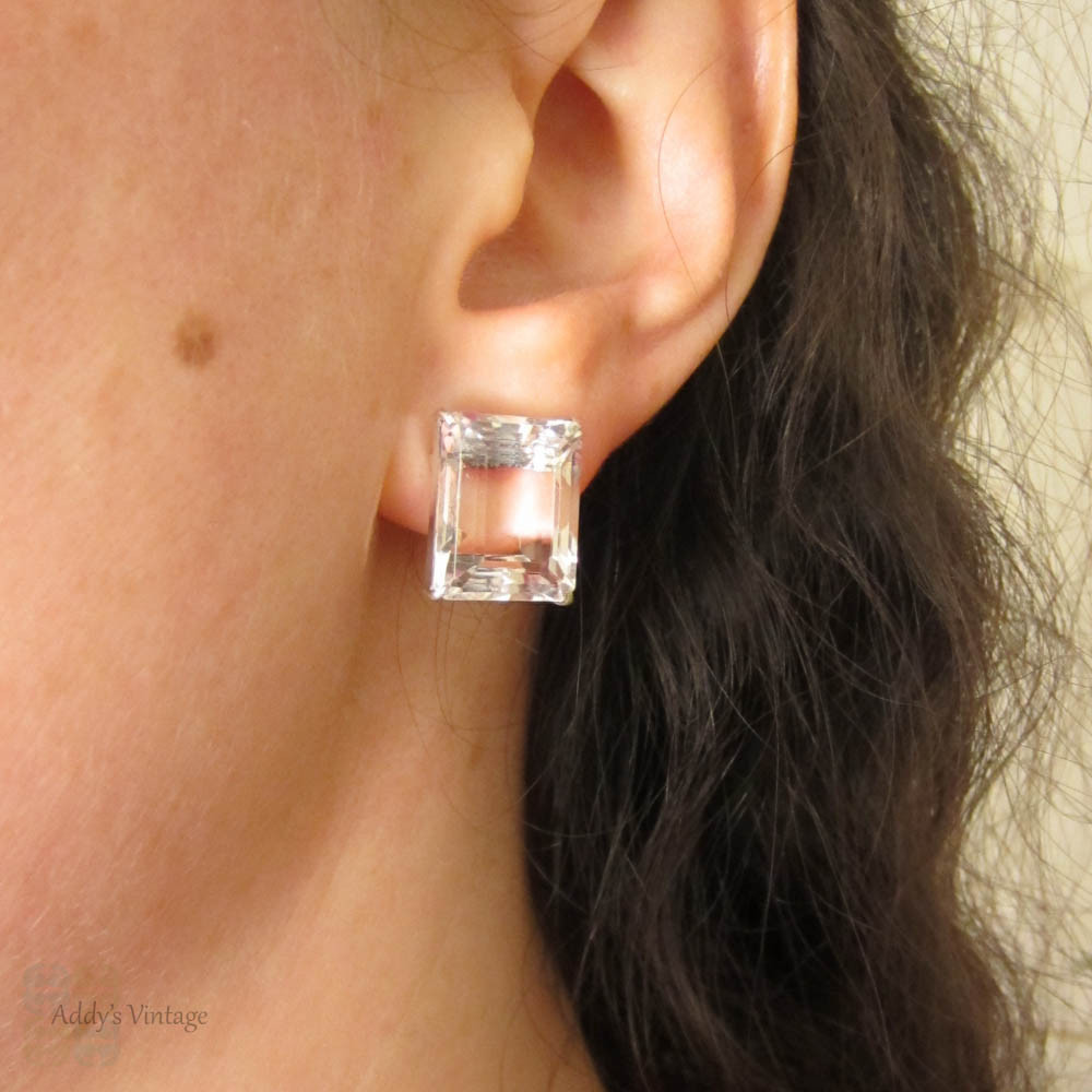 OOMPHelicious Jewellery Geometric Black Large Crystal Fashion Drop Earrings  For Women & Girls : Amazon.in: Fashion